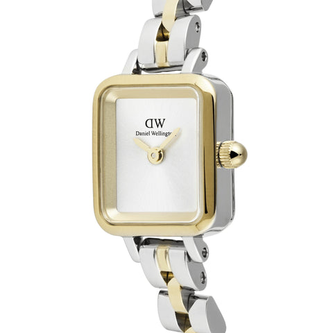 The Watch Boutique Daniel Wellington Quadro Mini Arch 3-Link Two Tone Gold Watch