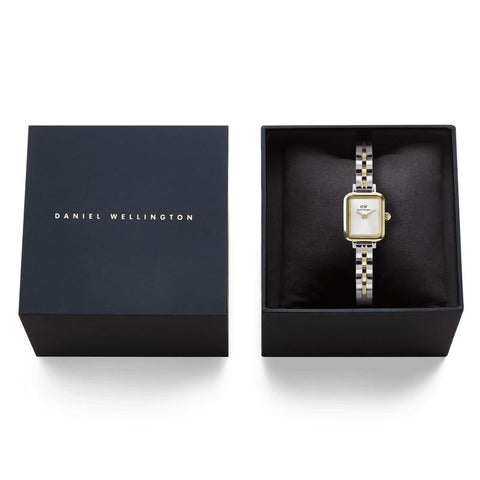 The Watch Boutique Daniel Wellington Quadro Mini Arch 3-Link Two Tone Gold Watch
