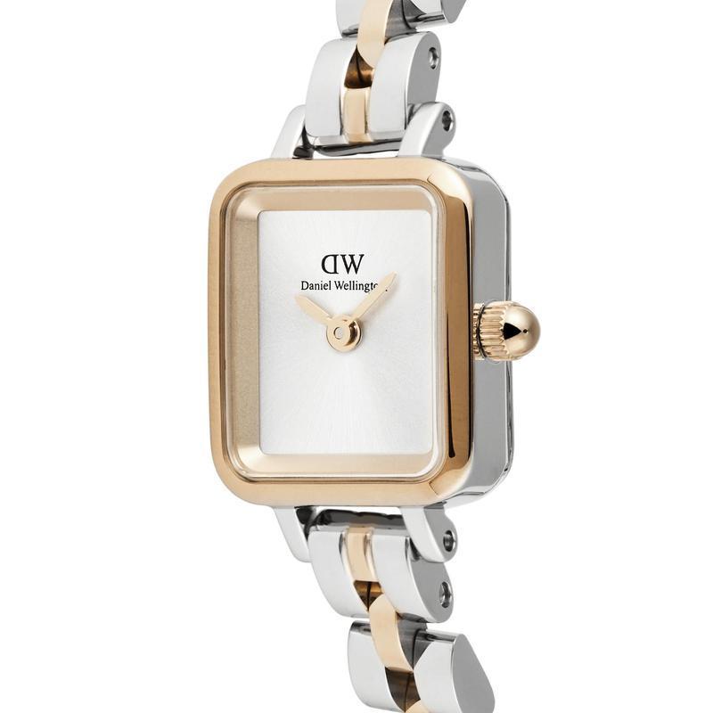 Daniel Wellington Quadro Mini Arch 3-Link Two Tone Rose Gold Watch ...