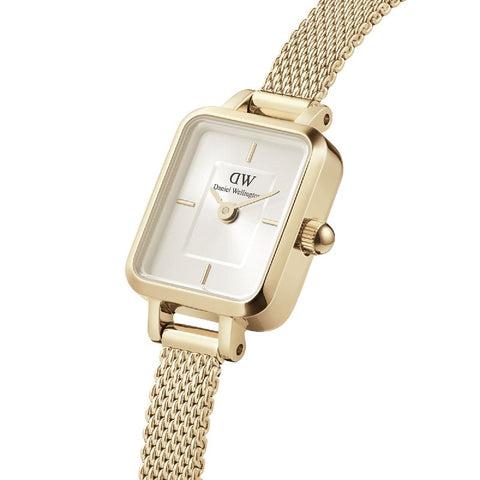 The Watch Boutique Daniel Wellington Quadro Mini Evergold Champagne Watch 15.4x18.2mm