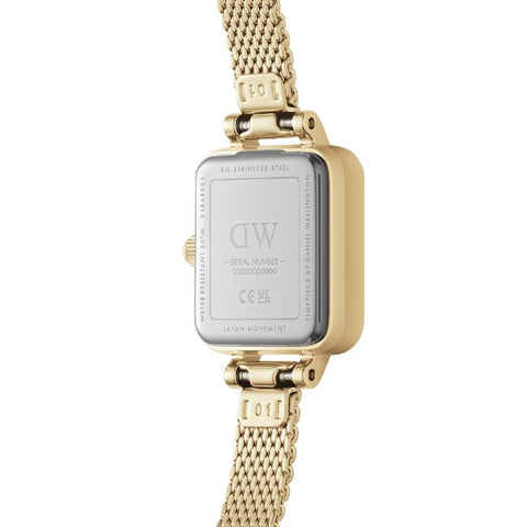 The Watch Boutique Daniel Wellington Quadro Mini Evergold Champagne Watch 15.4x18.2mm