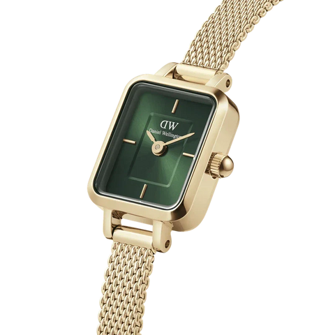 The Watch Boutique Daniel Wellington Quadro Mini Evergold Emerald Watch 15.4x18.2mm