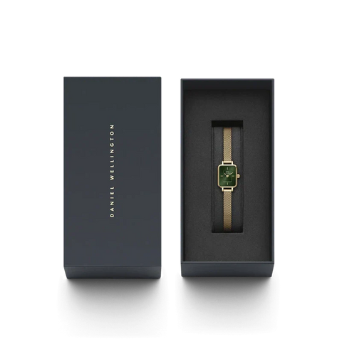 The Watch Boutique Daniel Wellington Quadro Mini Evergold Emerald Watch 15.4x18.2mm