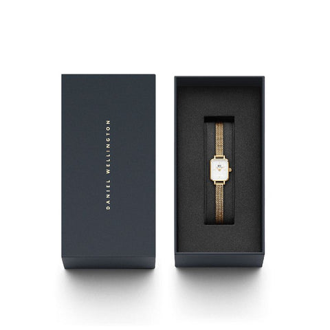 The Watch Boutique Daniel Wellington Quadro Mini Evergold Watch 15.4x18.2mm