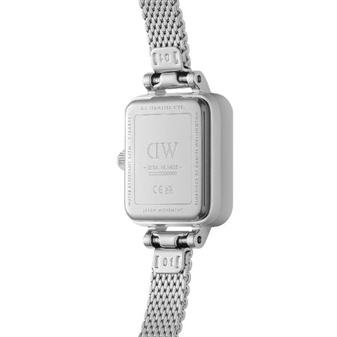 The Watch Boutique Daniel Wellington Quadro Mini Lumine Bezel Silver Watch 15.4x18.2mm