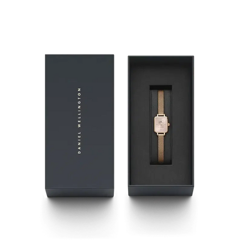 The Watch Boutique Daniel Wellington Quadro Mini Melrose Blush Rose Gold Watch 15.4x18.2mm