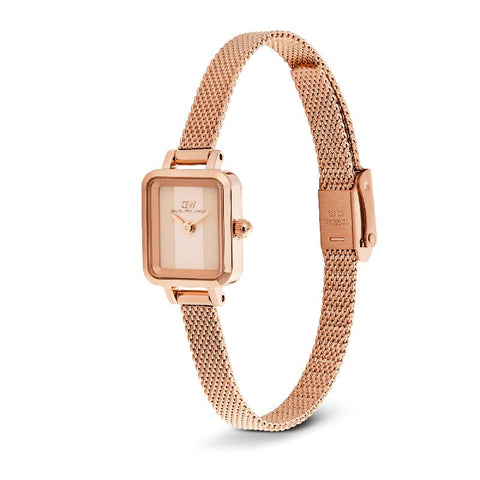 The Watch Boutique Daniel Wellington Quadro Mini Melrose Conwy Rose Gold Women's Watch