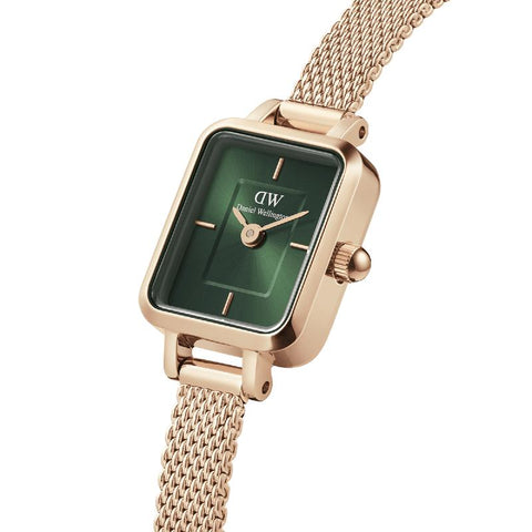 The Watch Boutique Daniel Wellington Quadro Mini Melrose Emerald Rose Gold Women's Watch