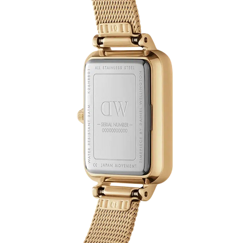 The Watch Boutique Daniel Wellington Quadro Pressed Evergold Gold Watch 20x26mm