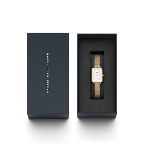 The Watch Boutique Daniel Wellington Quadro Pressed Evergold Gold Watch