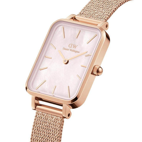 The Watch Boutique Daniel Wellington Quadro Pressed Melrose Rose Gold Watch