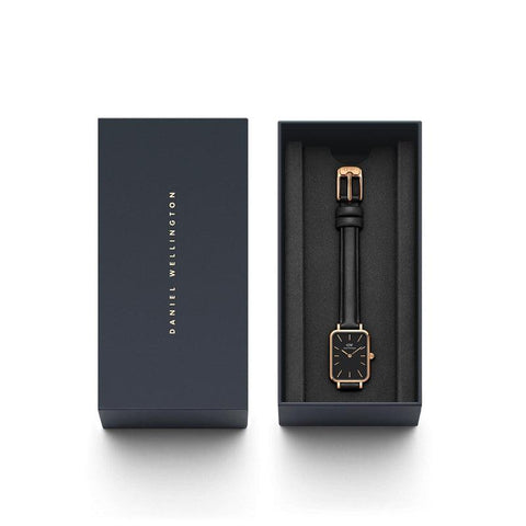 The Watch Boutique Daniel Wellington Quadro Pressed Sheffield Gents Leather Rose Gold