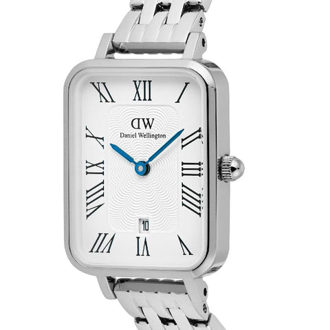 The Watch Boutique Daniel Wellington Quadro Roman Numerals Silver Mesh Watch