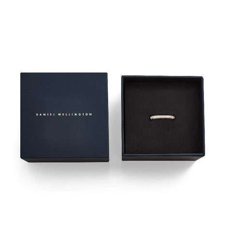 The Watch Boutique Daniel Wellington Rose Gold 3mm Pavé Diamond-Cut Ring