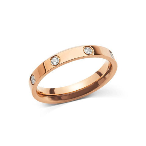 Daniel Wellington Rose Gold Classic Lumine Sparkling Minimalist Ring
