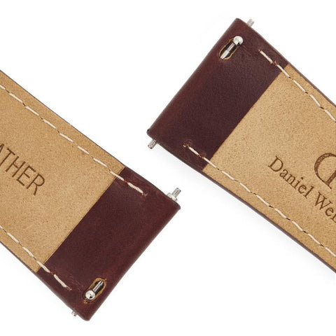 The Watch Boutique Daniel Wellington Rose Gold Tapered St Mawes Leather Watch Strap - 21mm
