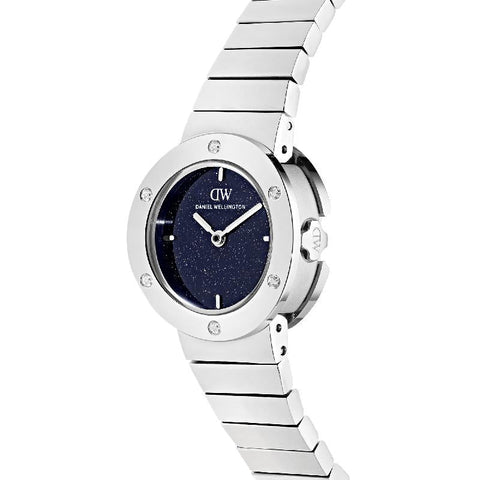 The Watch Boutique Daniel Wellington Stella Piano-Link Crystal Blue-Sandstone Silver Women's Watch