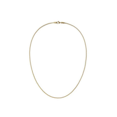 Daniel Wellington Tide unisex necklace in gold-plated stainless steel with a sleek, high-quality mesh chain and lobster clasp.