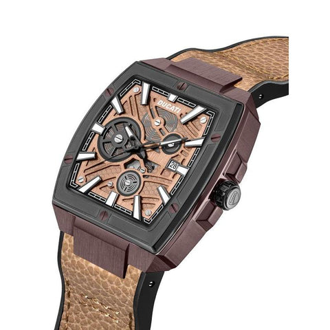 The Watch Boutique Ducati Analog Beige Dial Multifunction Men's Watch
