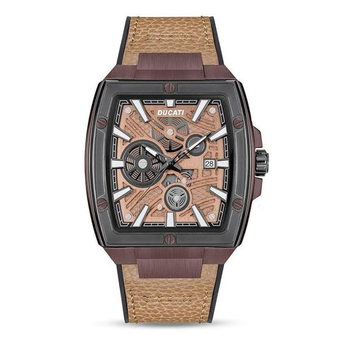 The Watch Boutique Ducati Analog Beige Dial Multifunction Men's Watch