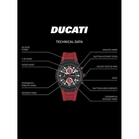The Watch Boutique Ducati Black Dial Chronograph Men's Watch