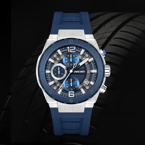 The Watch Boutique Ducati Blue Dial Chronograph Men's Watch