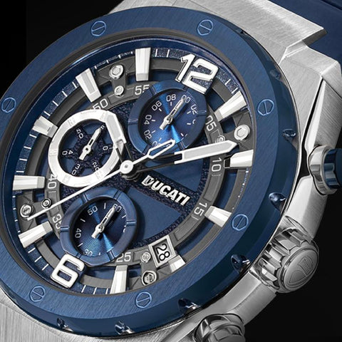 The Watch Boutique Ducati Blue Dial Chronograph Men's Watch