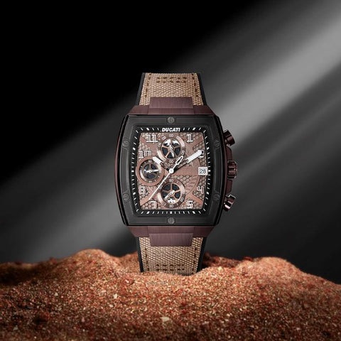 The Watch Boutique Ducati Brown Leather Chronograph Men's Watch
