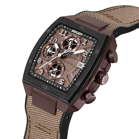 The Watch Boutique Ducati Brown Leather Chronograph Men's Watch