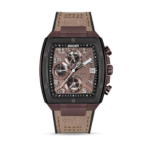 The Watch Boutique Ducati Brown Leather Chronograph Men's Watch