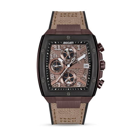 The Watch Boutique Ducati Brown Leather Chronograph Men's Watch