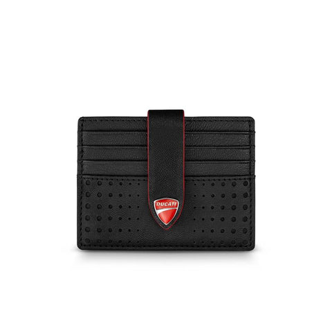 The Watch Boutique Ducati Cerrada Black Leather Card Case
