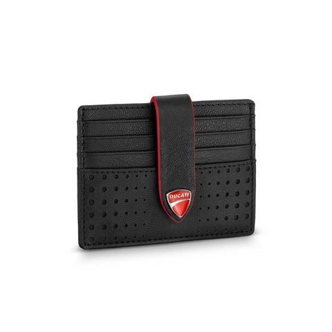 The Watch Boutique Ducati Cerrada Black Leather Card Case