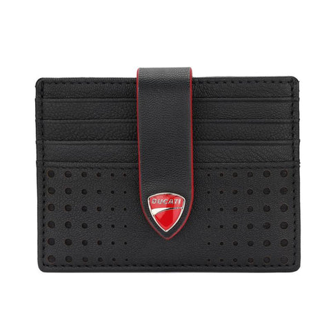 The Watch Boutique Ducati Cerrada Black Leather Card Case