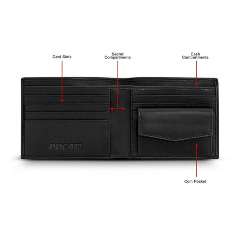 The Watch Boutique Ducati Formal Black Leather Wallet
