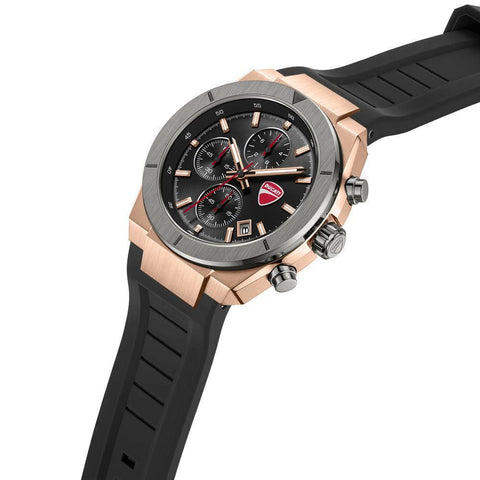 The Watch Boutique Ducati Frontier Quartz Chronograph Black Dial Watch