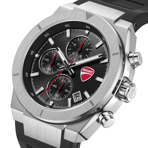 The Watch Boutique Ducati Frontier Quartz Chronograph Black Dial Watch