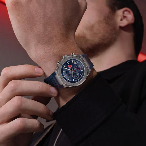The Watch Boutique Ducati Frontier Quartz Chronograph Dark Blue Dial Watch