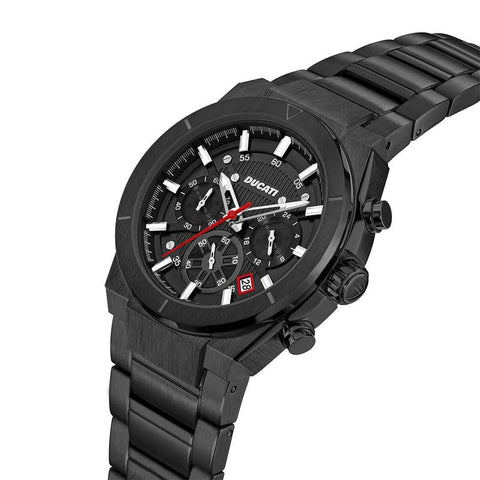 The Watch Boutique Ducati IP Black Dial Chronograph Men's Watch