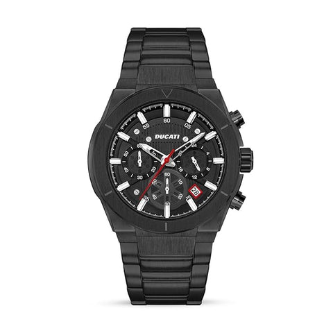 The Watch Boutique Ducati IP Black Dial Chronograph Men's Watch