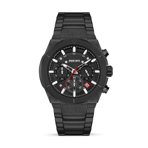 The Watch Boutique Ducati IP Black Dial Chronograph Men's Watch