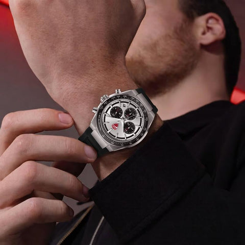 The Watch Boutique Ducati Nitro Quartz Chronograph Silver Dial Watch