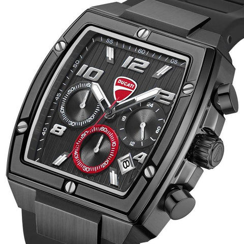 The Watch Boutique Ducati Pioneer Quartz Chronograph Black Dial Watch