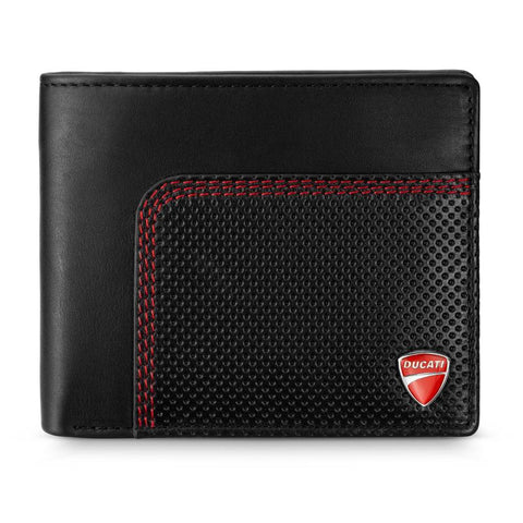 The Watch Boutique Ducati Solito Black Leather Wallet