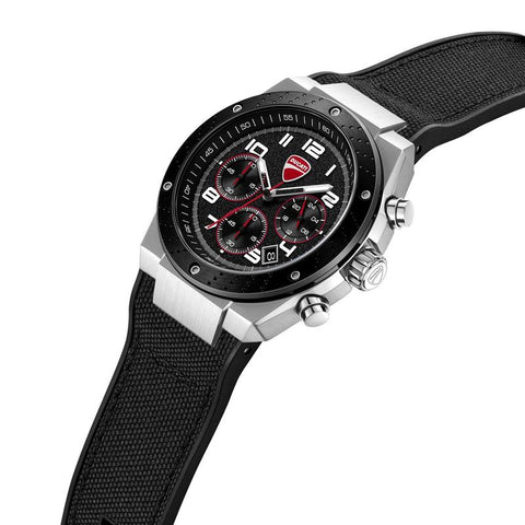 The Watch Boutique Ducati Trailmaster Quartz Chronograph Black Dial Watch