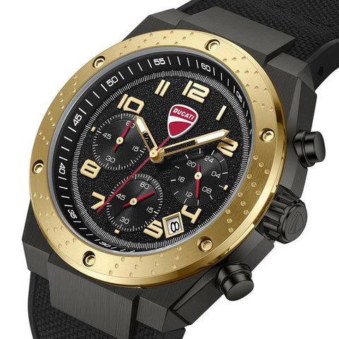 The Watch Boutique Ducati Trailmaster Quartz Chronograph Black Dial Watch