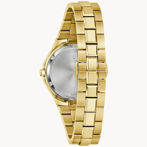 The Watch Boutique Elegant Bulova Prestige Women's Gold-Tone Mother-of-Pearl Quartz Watch