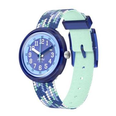 The Watch Boutique Flik Flak Braid in Blue Watch FPNP169