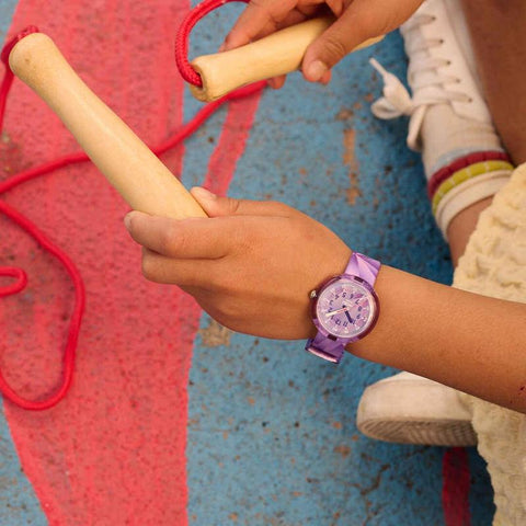 The Watch Boutique Flik Flak Purple Prism Watch FPNP167