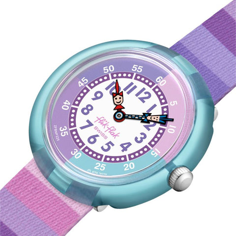 The Watch Boutique Flik Flak STRIPY PURPLE Watch FBNP225